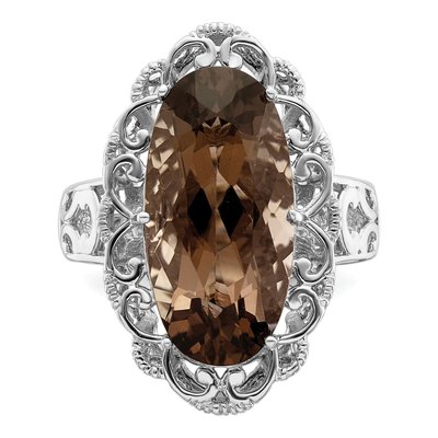 Sterling Silver Smoky Quartz Ring – view 5