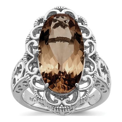 Sterling Silver Smoky Quartz Ring