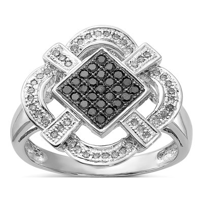 Sterling Silver 0.35 ct tw Diamond Ring