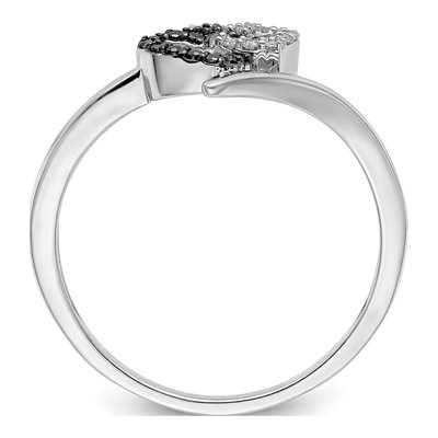 Sterling Silver 1/15 ct tw Diamond Heart Ring – view 3