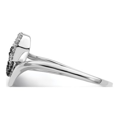 Sterling Silver 1/15 ct tw Diamond Heart Ring – view 4