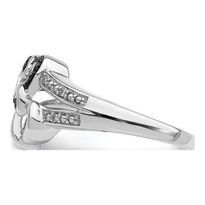 Sterling Silver Diamond Heart Ring – view 4