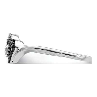 Sterling Silver 0.11 ct tw Diamond Heart Ring – view 4