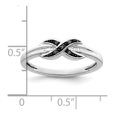 Sterling Silver 1/20 ct tw Natural or Lab-Grown Diamond Ring – view 6