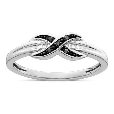 Sterling Silver 1/20 ct tw Natural or Lab-Grown Diamond Ring