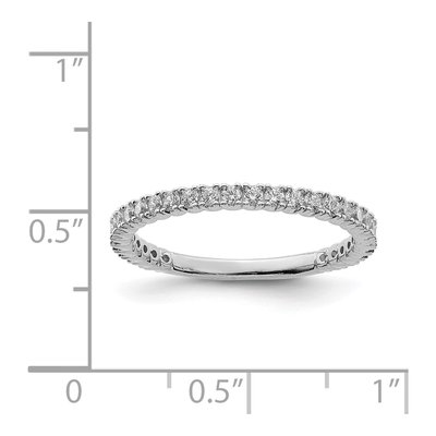 Sterling Silver CZ 28-Stone Wedding Band – view 4