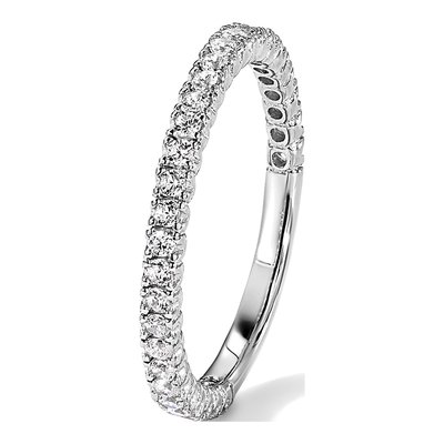 Sterling Silver CZ 28-Stone Wedding Band – view 8