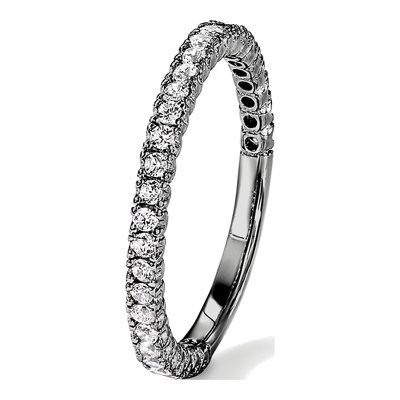 Sterling Silver CZ Wedding Band – view 8
