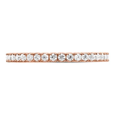 Rose Gold-Plated Sterling Silver CZ 28-Stone Wedding Band – view 6