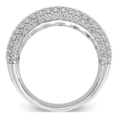 Sterling Silver CZ Pave Ring – view 2