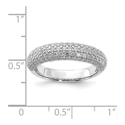 Sterling Silver CZ Pave Ring – view 5