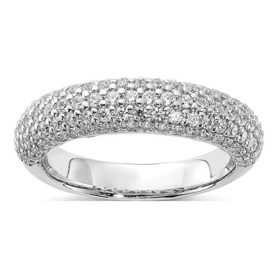 Sterling Silver CZ Pave Ring