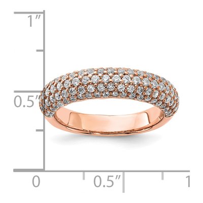 Rose Gold-Plated Sterling Silver CZ Pave Ring – view 5