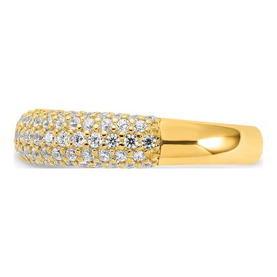 Gold-Plated Sterling Silver CZ Pave Ring – view 3