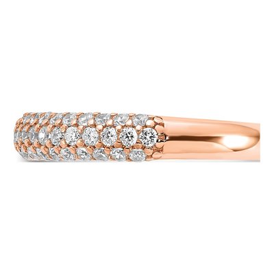 Rose Gold-Plated Sterling Silver CZ Pave Ring – view 3