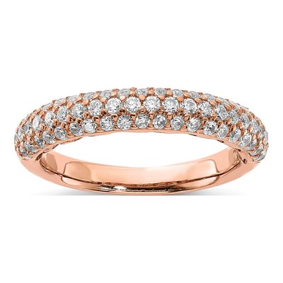 Rose Gold-Plated Sterling Silver CZ Pave Ring