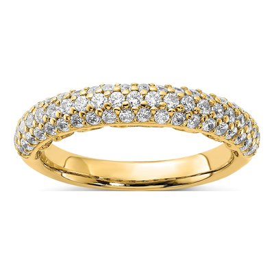 Gold-Plated Sterling Silver CZ Pave Ring