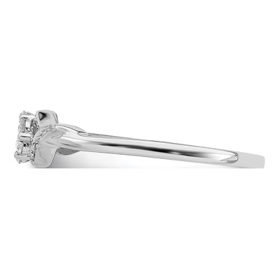 Sterling Silver 1/8 ct tw Diamond Cluster Ring – view 5