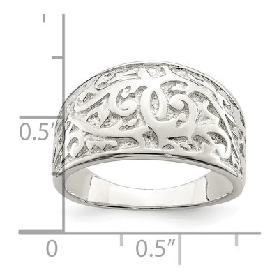 Sterling Silver Swirl Ring – view 4