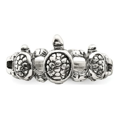 Sterling Silver Antiqued Turtle Ring – view 6