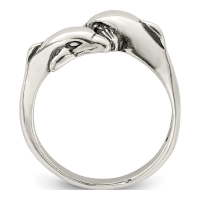 Sterling Silver Dolphin Ring – view 3