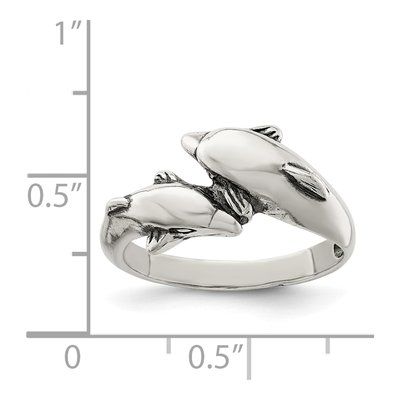 Sterling Silver Dolphin Ring – view 4