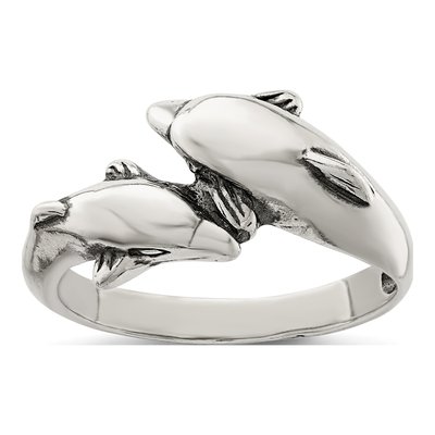 Sterling Silver Dolphin Ring
