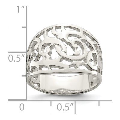 Sterling Silver Swirl Ring – view 4