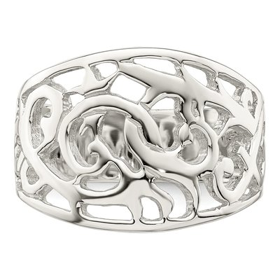Sterling Silver Swirl Ring – view 6