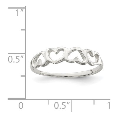 Sterling Silver Heart Ring – view 4