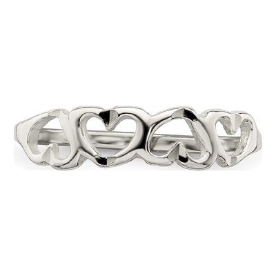 Sterling Silver Heart Ring – view 6