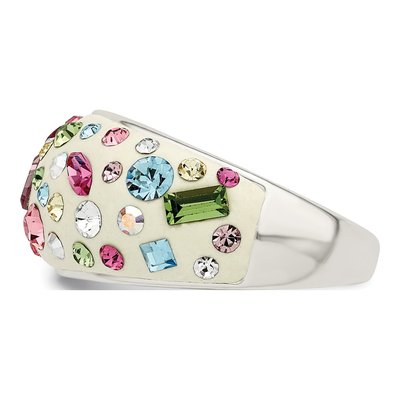 Sterling Silver Crystal Multi-Color Ring – view 5