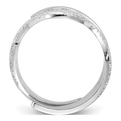 Sterling Silver Textured Swirl Ring – view 2
