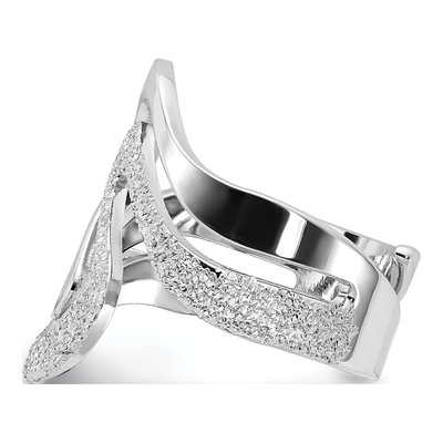 Sterling Silver Textured Swirl Ring – view 4