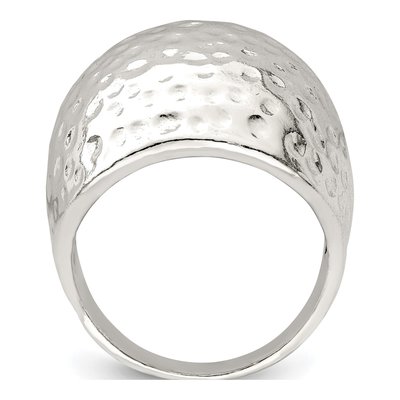 Sterling Silver Textured Dome Ring – view 3