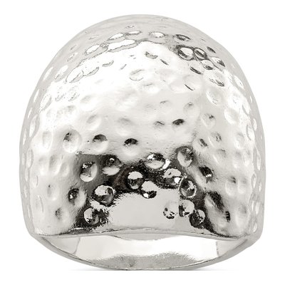 Sterling Silver Textured Dome Ring
