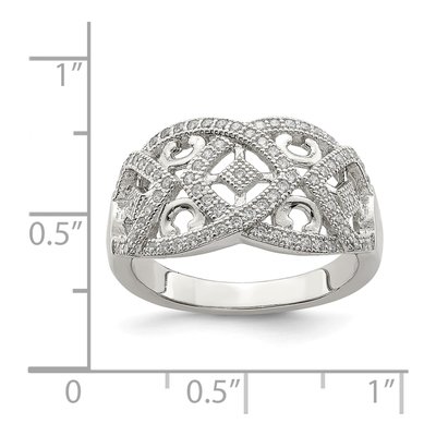 Sterling Silver Micro Pave Ring – view 4