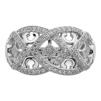 Sterling Silver Micro Pave Ring – view 6