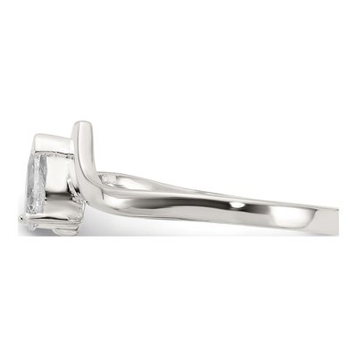 Sterling Silver CZ Pear Ring – view 5