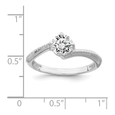 Sterling Silver CZ Promise Ring – view 4