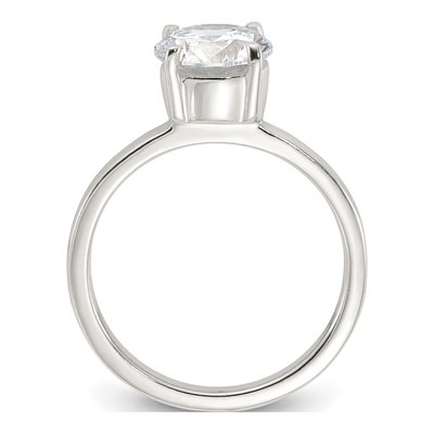 Sterling Silver CZ Engagement Ring – view 3