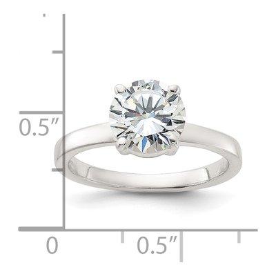 Sterling Silver CZ Engagement Ring – view 4