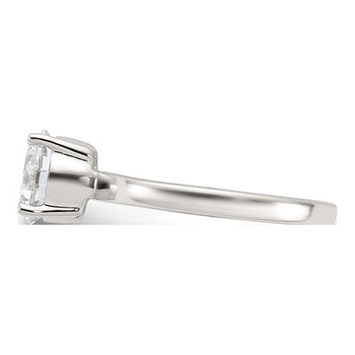 Sterling Silver CZ Engagement Ring – view 5