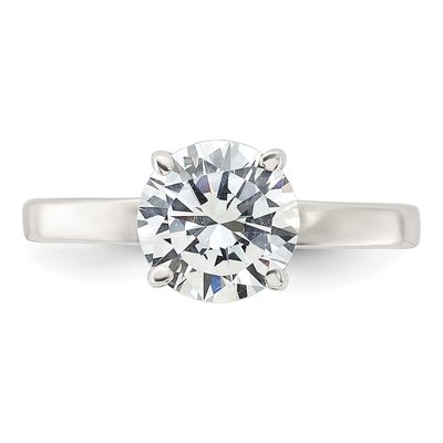 Sterling Silver CZ Engagement Ring – view 6