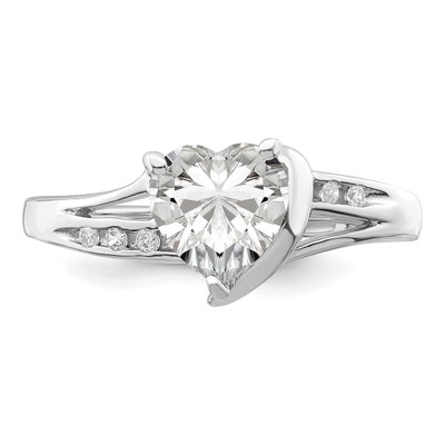 Sterling Silver CZ Heart Ring – view 6