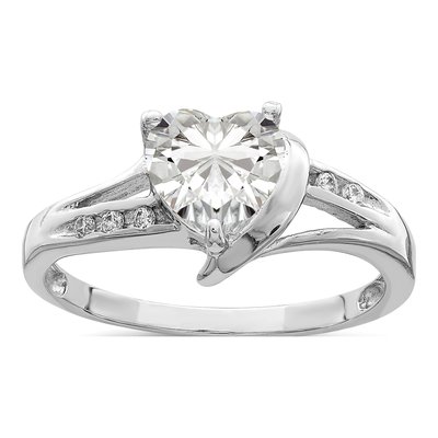 Sterling Silver CZ Heart Ring