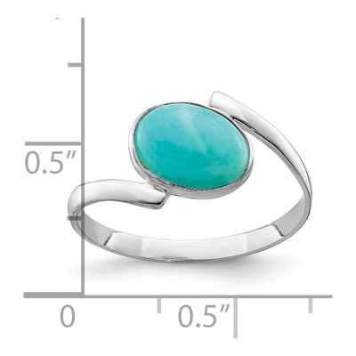 Sterling Silver Oval Amazonite Ring – view 5