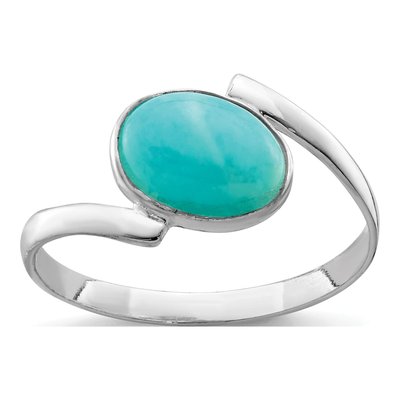 Sterling Silver Oval Amazonite Ring