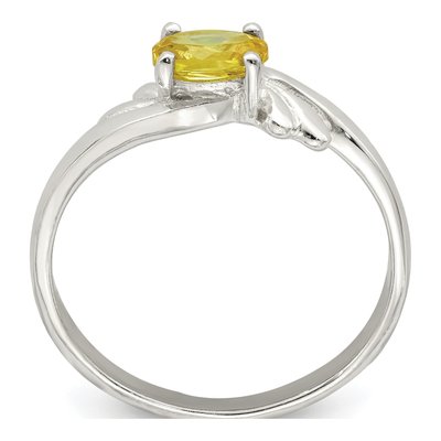 Sterling Silver CZ Oval Ring – view 3