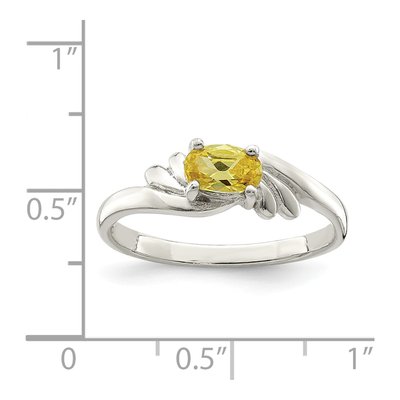 Sterling Silver CZ Oval Ring – view 4